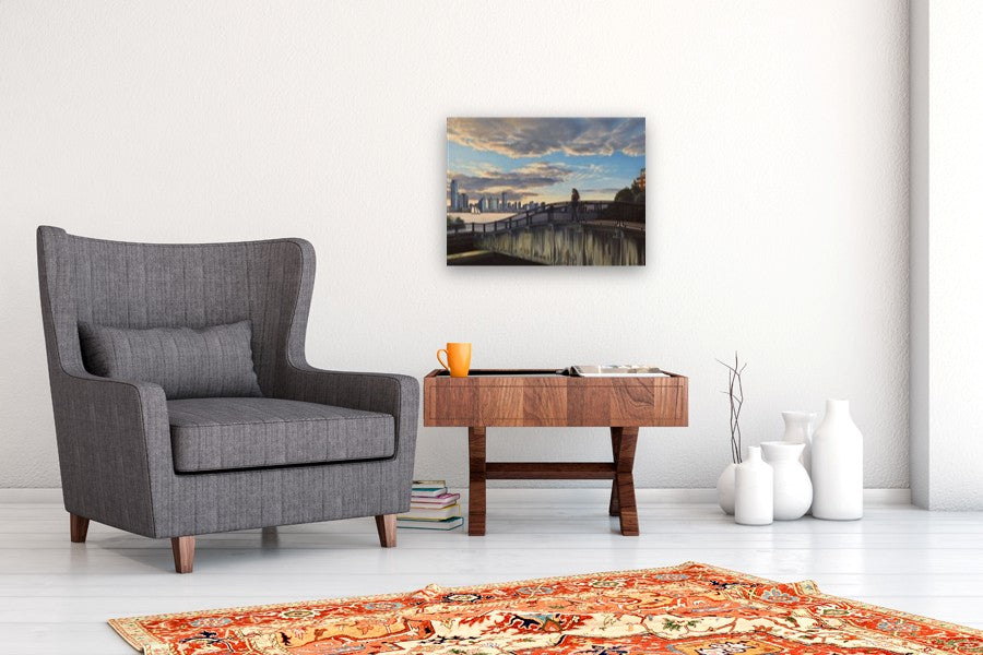 Bridge to Sunset by Nick Savides |  In Room View of Artwork 