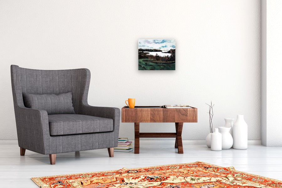 Autumn over the Lake by David Kihlberg |  In Room View of Artwork 