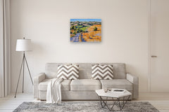 Original art for sale at UGallery.com | Sunlit Fields by Gulshaba Abbasova | $1,800 | oil painting | 24' h x 32' w | thumbnail 5