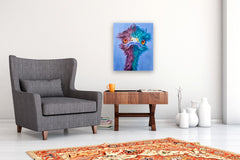 Original art for sale at UGallery.com | Curious One by Viktoria Goudbeek | $1,425 | oil painting | 23.6' h x 19.7' w | thumbnail 5