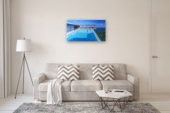 Original art for sale at UGallery.com | Stahl House by Mitchell Freifeld | $1,300 | oil painting | 22' h x 40' w | thumbnail 5