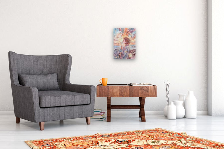 Bubbly Dusk by Pang Saw Wee |  In Room View of Artwork 