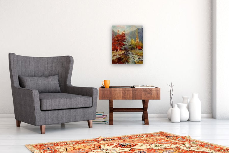 Fall in Canyon (Mild Sunny Day) by Suren Nersisyan |  In Room View of Artwork 