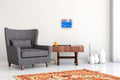 Original art for sale at UGallery.com | Blue Fountain by Leroy Burt | $375 | acrylic painting | 8' h x 10' w | thumbnail 5