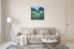 Original art for sale at UGallery.com | Green Pasture by Kip Decker | $1,200 | acrylic painting | 30' h x 30' w | thumbnail 2
