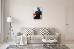 Original art for sale at UGallery.com | Messaging by Nicholas Robertson | $1,400 | acrylic painting | 27.5' h x 19.7' w | thumbnail 5