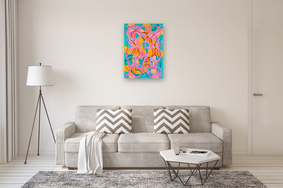Big Green Series # 9 by Russell Jacobs |  In Room View of Artwork 