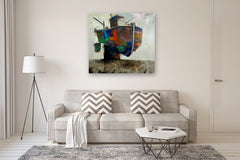 Original art for sale at UGallery.com | The Old Warrior by Allen Wittert | $4,100 | acrylic painting | 44' h x 48' w | thumbnail 5