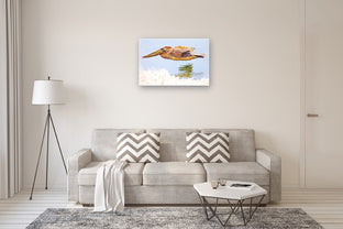 Pelican Nearshore by Emil Morhardt |  In Room View of Artwork 