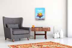 Original art for sale at UGallery.com | Seasons Tree by George Peebles | $600 | oil painting | 20' h x 16' w | thumbnail 5
