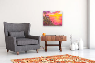 Cliffside Perch by Karen E Lewis |  In Room View of Artwork 