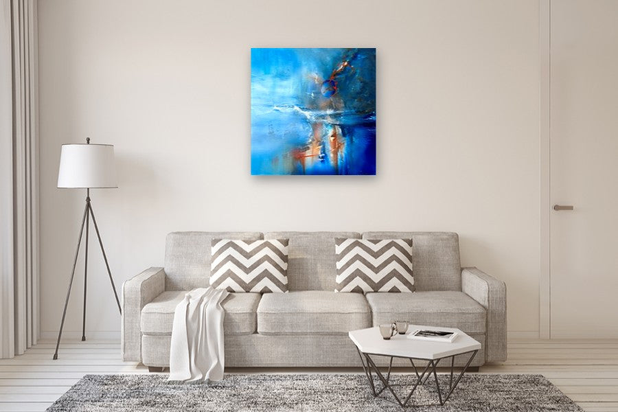 Blue Intuition by Yamilet Sempe |  In Room View of Artwork 