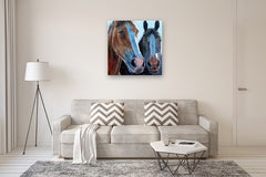 Original art for sale at UGallery.com | Hey Friend, Why the Long Face? by Heather Foster | $3,300 | acrylic painting | 36' h x 36' w | thumbnail 5