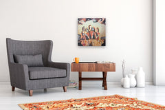 Original art for sale at UGallery.com | Corner of a Bar by Diana Elena Chelaru | $850 | acrylic painting | 20' h x 20' w | thumbnail 5