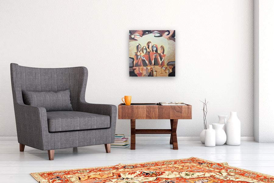 Corner of a Bar by Diana Elena Chelaru |  In Room View of Artwork 