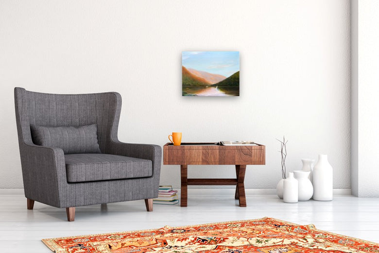 Pink Mountain by Carolyn Steward |  In Room View of Artwork 