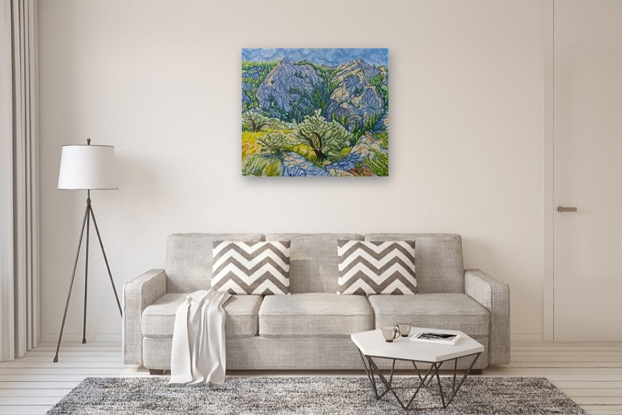 Light and Stone in Harmony Sway by Crystal DiPietro |  In Room View of Artwork 