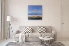 Original art for sale at UGallery.com | Blue Heaven by George Peebles | $3,500 | oil painting | 36' h x 36' w | thumbnail 5