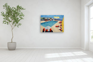 Pool Side #2 by Mitchell Freifeld |  In Room View of Artwork 