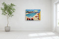 Original art for sale at UGallery.com | Pool Side #2 by Mitchell Freifeld | $1,275 | oil painting | 40' h x 50' w | thumbnail 5