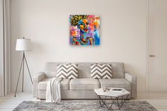 Original art for sale at UGallery.com | American Woman by Allen Wittert | $1,650 | acrylic painting | 31.5' h x 31.5' w | thumbnail 5