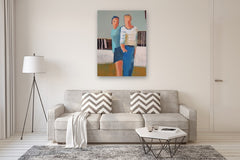 Original art for sale at UGallery.com | Couple by Gail Ragains | $3,900 | acrylic painting | 48' h x 36' w | thumbnail 5