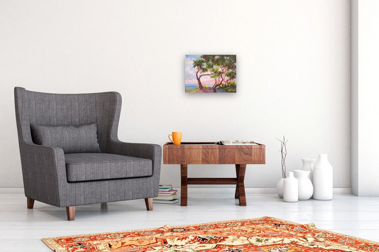 Beach Windows: Windbent by Karen E Lewis |  In Room View of Artwork 