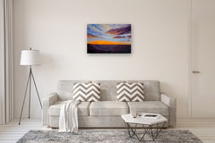 Original art for sale at UGallery.com | Sunset by Olena Nabilsky | $3,000 | oil painting | 24' h x 36' w | thumbnail 5