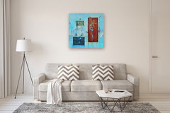 Original art for sale at UGallery.com | A Place in the Sky by Cynthia Ligeros | $3,700 | oil painting | 36' h x 36' w | thumbnail 5