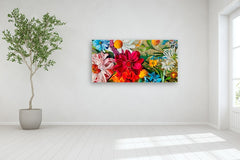 Original art for sale at UGallery.com | Electric Love by Nava Lundy | $6,500 | mixed media artwork | 36' h x 72' w | thumbnail 5