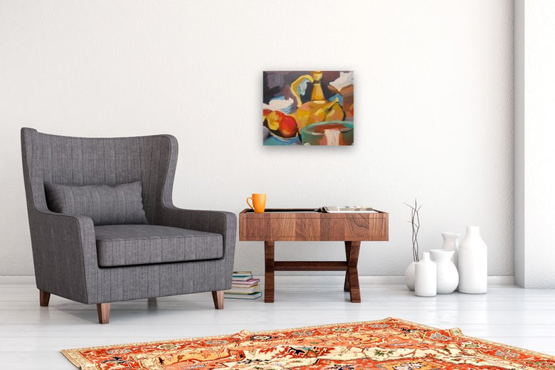 Modern Still Life Part I by Colette Wirz Nauke |  In Room View of Artwork 