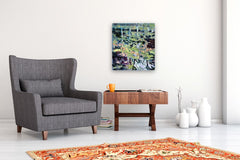 Original art for sale at UGallery.com | The Water Surface Turns into Forest by David Kihlberg | $2,125 | oil painting | 23.2' h x 21.2' w | thumbnail 5