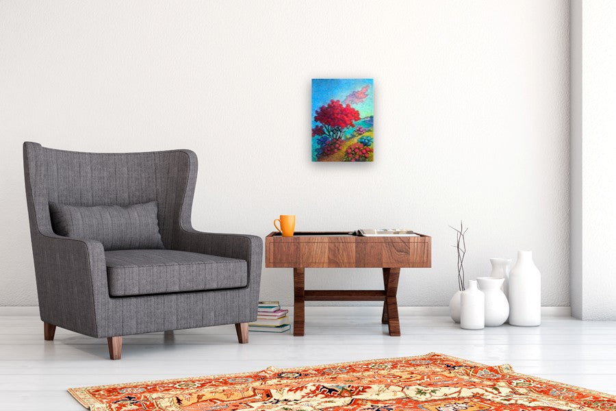 Smokebush, High up on the Dune by Jakki Kouffman |  In Room View of Artwork 