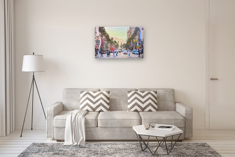 Hollywood Boulevard by Keith Thomson |  In Room View of Artwork 