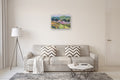 Original art for sale at UGallery.com | House in the Mountains by Gulshaba Abbasova | $1,325 | oil painting | 20' h x 28' w | thumbnail 5