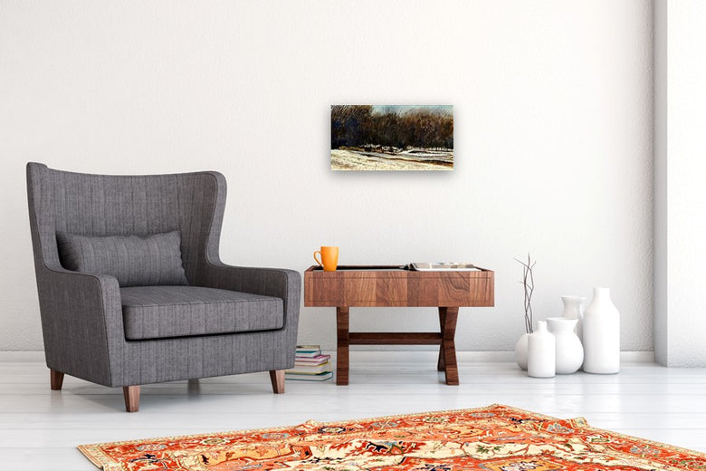 Trickling Stream by Vic Roschkov |  In Room View of Artwork 