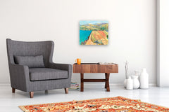 Original art for sale at UGallery.com | Along the Bay by James Hartman | $800 | encaustic artwork | 17.25' h x 20' w | thumbnail 5