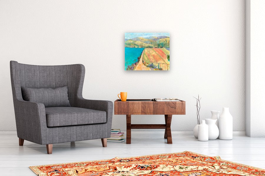 Along the Bay by James Hartman |  In Room View of Artwork 
