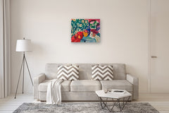 Original art for sale at UGallery.com | Peaches and Pear by Robert Hofherr | $1,275 | acrylic painting | 24' h x 30' w | thumbnail 5