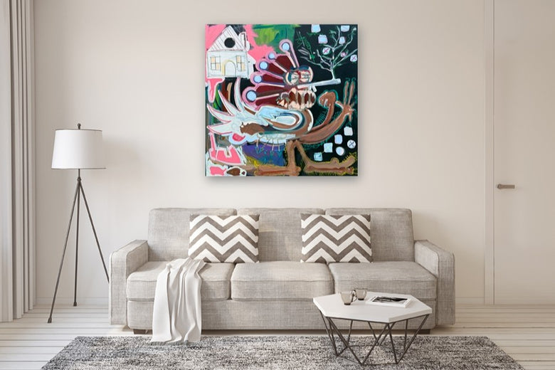 Homebound Creature by Rodion Gilmitdinov |  In Room View of Artwork 