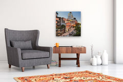 Original art for sale at UGallery.com | High Line Reflections by Nick Savides | $2,850 | oil painting | 24' h x 24' w | thumbnail 5