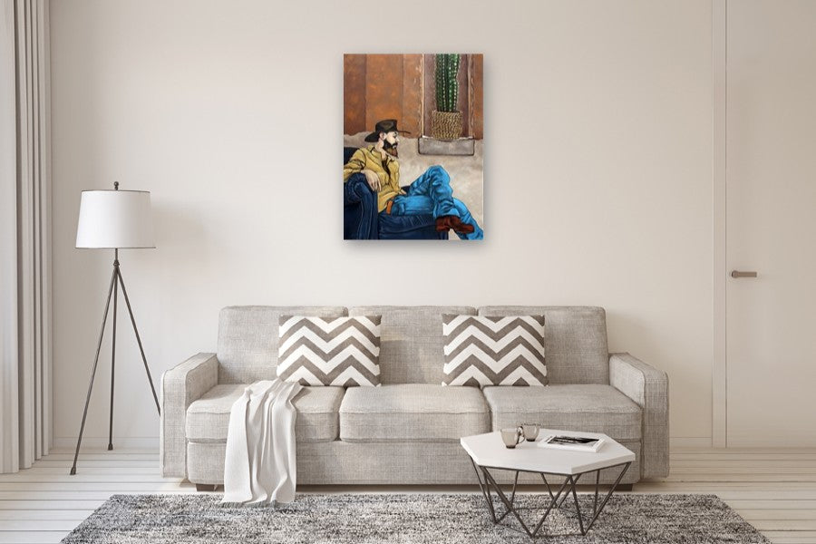 Hombre Duro by Duane Brown |  In Room View of Artwork 