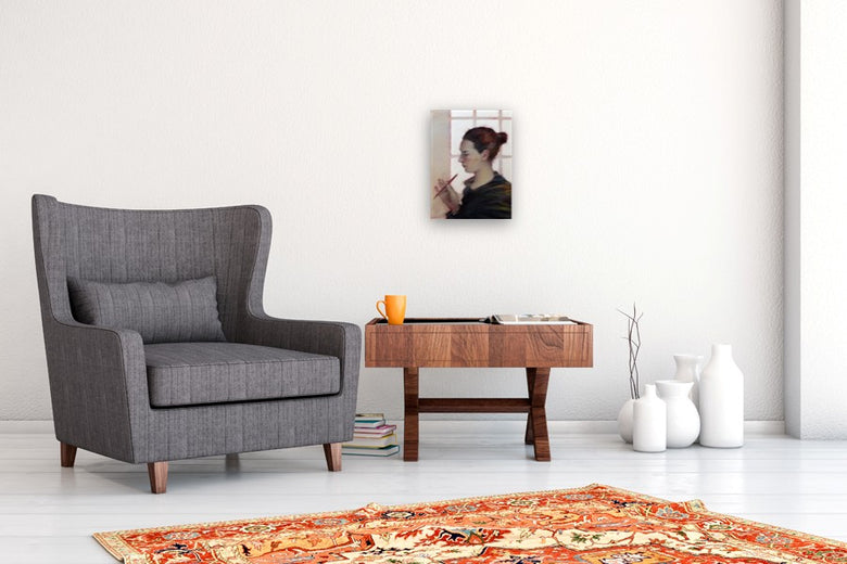 Receptionist by Nicholas Robertson |  In Room View of Artwork 