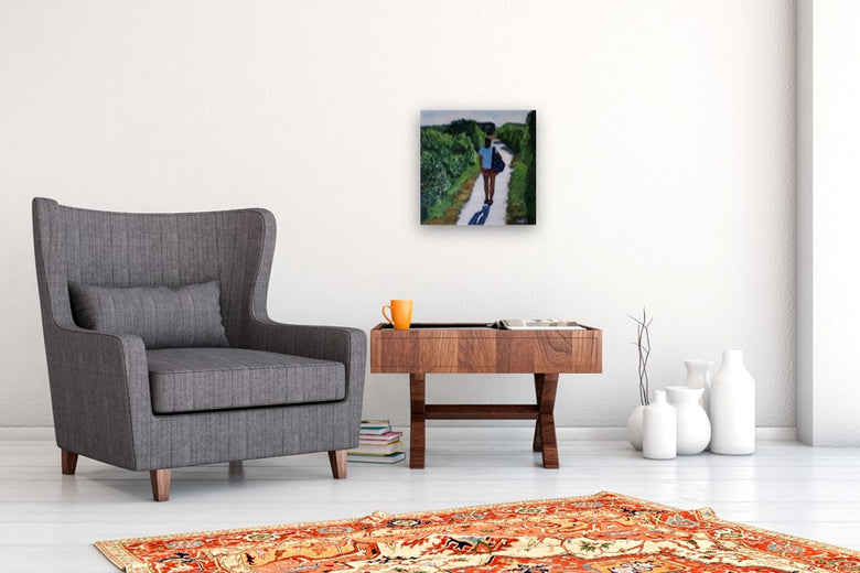 Walking in Nature by Carey Parks |  In Room View of Artwork 