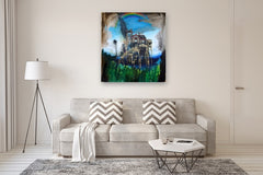 Original art for sale at UGallery.com | Gold Edges by Scott Dykema | $4,700 | mixed media artwork | 47' h x 43' w | thumbnail 5