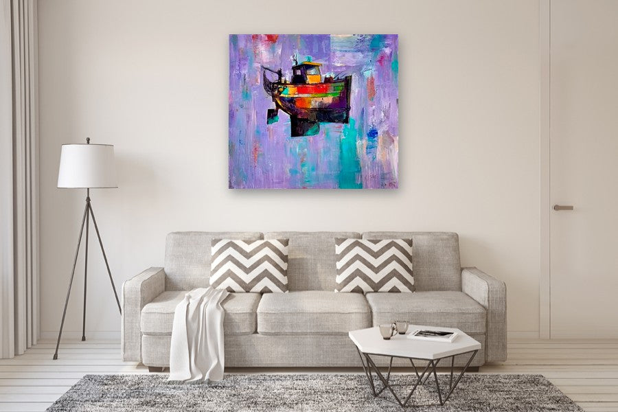 Old School Trawler by Allen Wittert |  In Room View of Artwork 