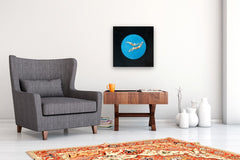 Original art for sale at UGallery.com | Blue Wave by Nata Zaikina | $1,350 | oil painting | 20' h x 20' w | thumbnail 5