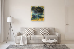 Original art for sale at UGallery.com | Swirl Mountain by Mena Malgavkar | $600 | acrylic painting | 36' h x 30' w | thumbnail 5