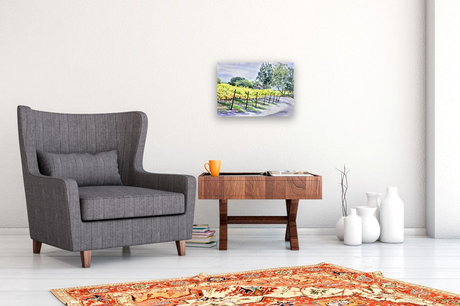 Golden Autumn Vineyard by Catherine McCargar |  In Room View of Artwork 