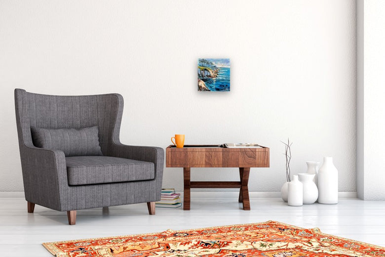 Beyond the Blue Sea by Lisa Elley |  In Room View of Artwork 